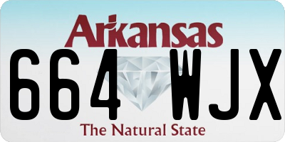 AR license plate 664WJX