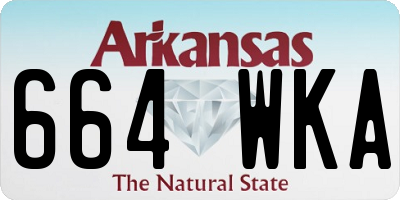AR license plate 664WKA