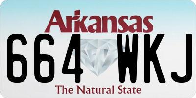 AR license plate 664WKJ