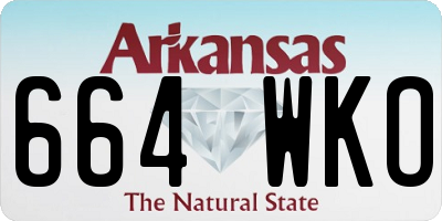 AR license plate 664WKO