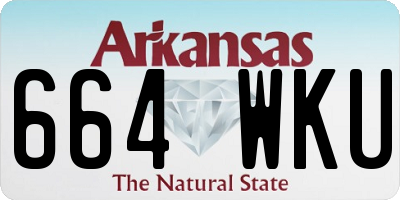 AR license plate 664WKU