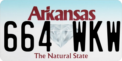 AR license plate 664WKW