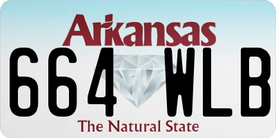 AR license plate 664WLB
