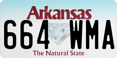 AR license plate 664WMA