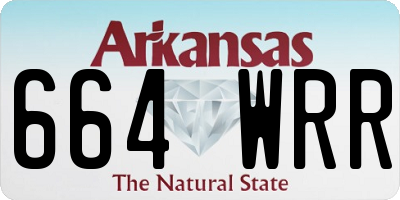 AR license plate 664WRR