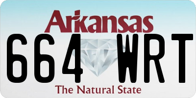 AR license plate 664WRT