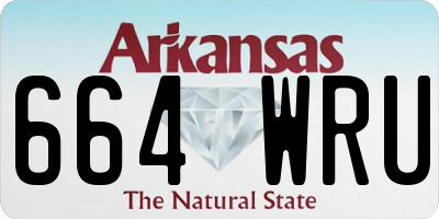 AR license plate 664WRU