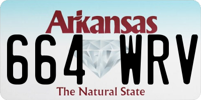 AR license plate 664WRV