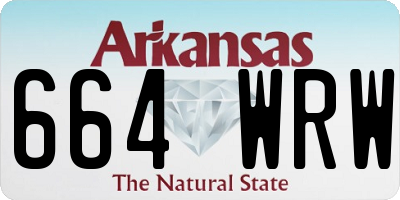 AR license plate 664WRW