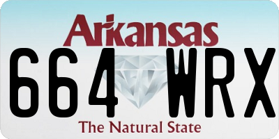 AR license plate 664WRX