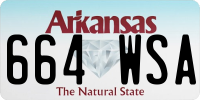 AR license plate 664WSA