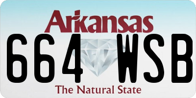 AR license plate 664WSB