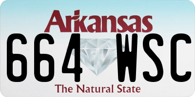 AR license plate 664WSC