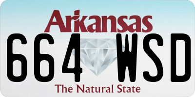 AR license plate 664WSD