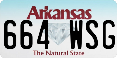 AR license plate 664WSG