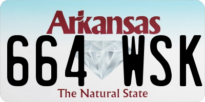 AR license plate 664WSK