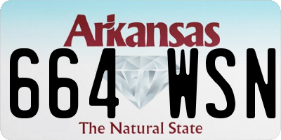 AR license plate 664WSN
