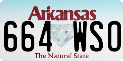 AR license plate 664WSO