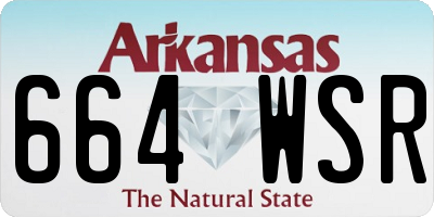 AR license plate 664WSR