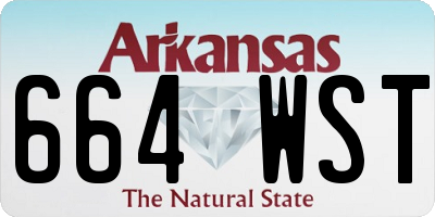 AR license plate 664WST