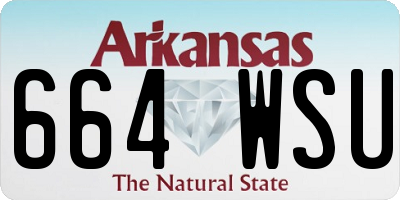 AR license plate 664WSU
