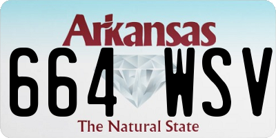 AR license plate 664WSV