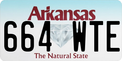 AR license plate 664WTE
