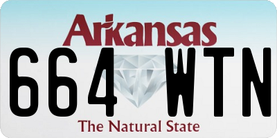 AR license plate 664WTN