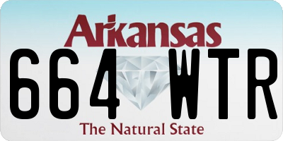 AR license plate 664WTR