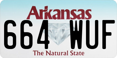 AR license plate 664WUF