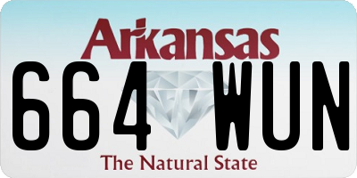 AR license plate 664WUN
