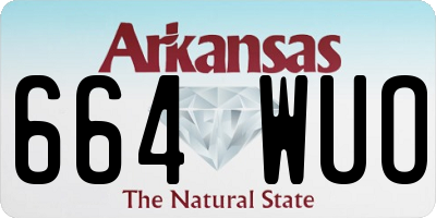 AR license plate 664WUO