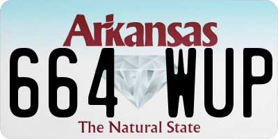 AR license plate 664WUP