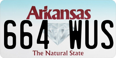 AR license plate 664WUS