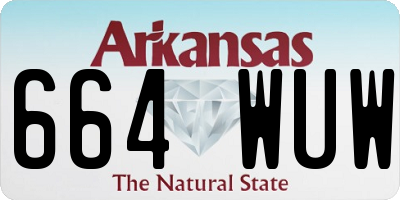 AR license plate 664WUW