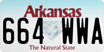 AR license plate 664WWA