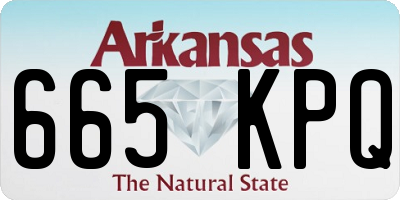 AR license plate 665KPQ