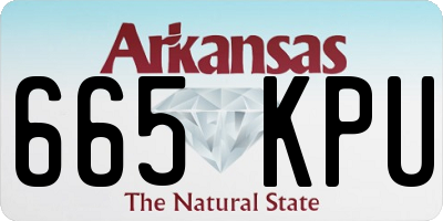 AR license plate 665KPU