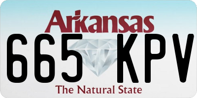 AR license plate 665KPV