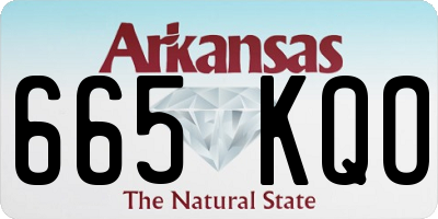 AR license plate 665KQO