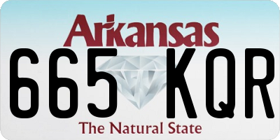 AR license plate 665KQR