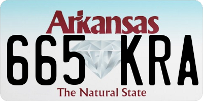 AR license plate 665KRA