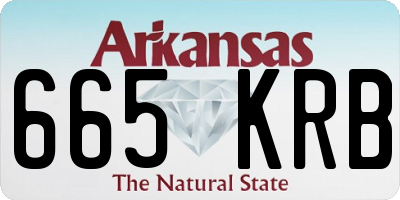 AR license plate 665KRB