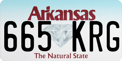 AR license plate 665KRG