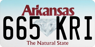 AR license plate 665KRI