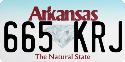 AR license plate 665KRJ