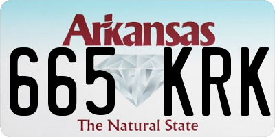 AR license plate 665KRK