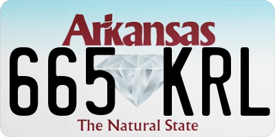 AR license plate 665KRL