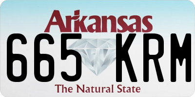 AR license plate 665KRM