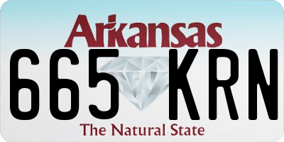 AR license plate 665KRN